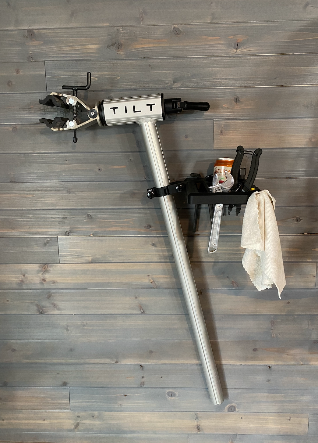 Wall mounted bicycle clearance repair stand